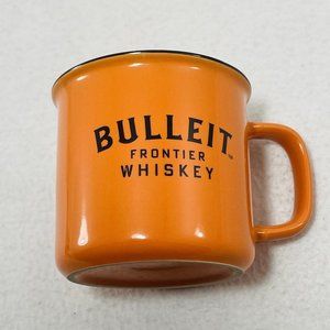 Bulleit Mug Frontier Whisky Orange Black Cup Ceramic Barware Drinkware Bourbon